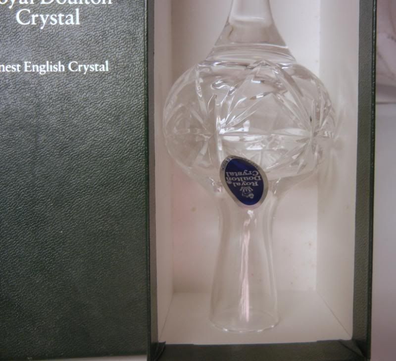 ROYAL DOULTON ENGLAND CRYSTAL Christmas Tree Topper eBay
