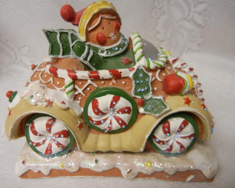 Cracker Barrel Christmas GINGERBREAD House Boy Girl Cookie Candy Fiber