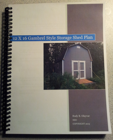 12X16 Gambrel Shed Plans