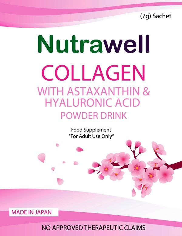 Nutrawell Collagen with Astaxanthin and Hyaluronic Acid Powder Mix #AgeWellWithNutrawell