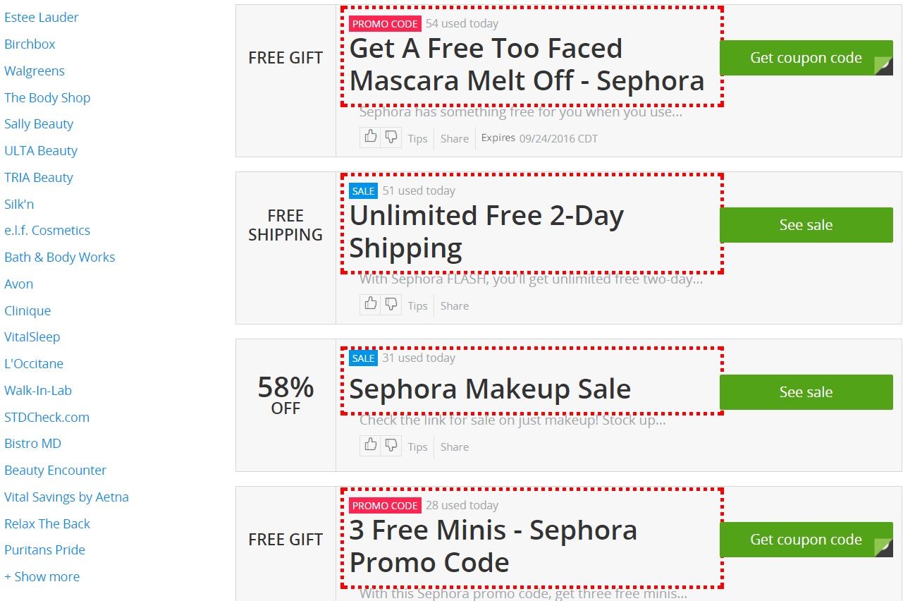 Sephora Promo Codes