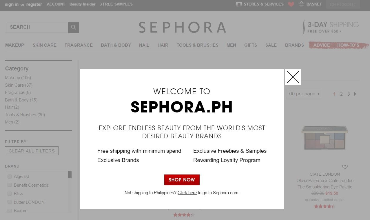 Sephora Online Shopping