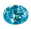 Ocean blue Oval diamond