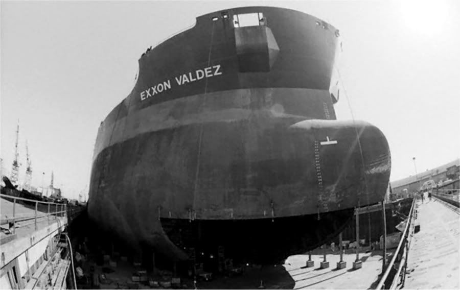 Exxon Valdez in drydock