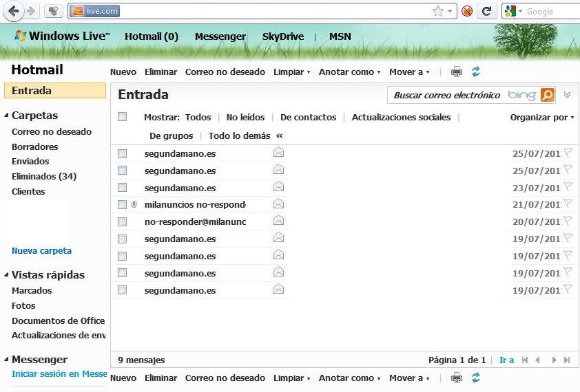 Dejar de recibir Correo no Deseado Dejar de recibir Correo no Deseado