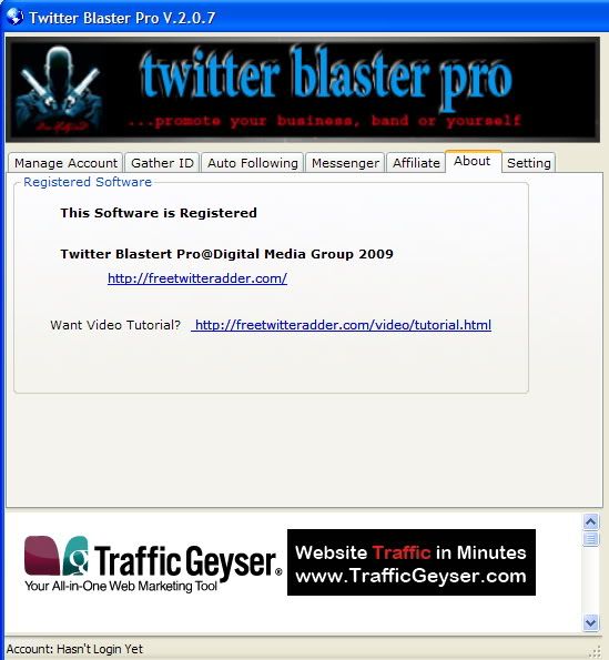 Twitter Blaster Pro is the the gold rush tools. Twitter Blaster Pro is the
