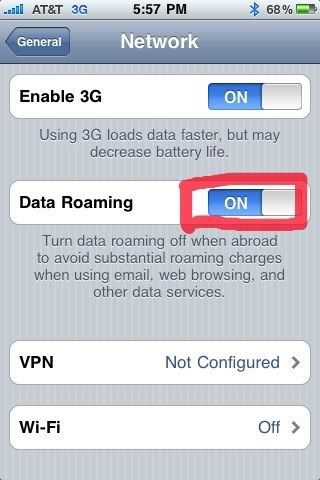 Iphone Roaming