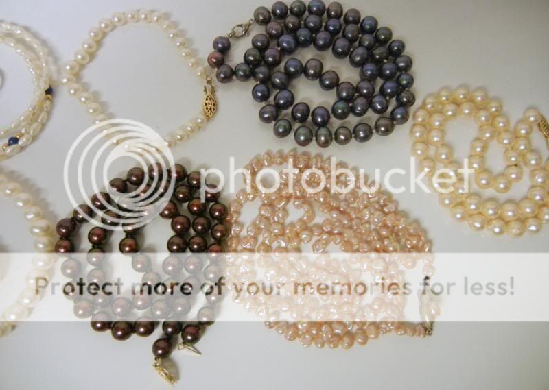 Lot of 12 PEARL NECKLACE Bracelet Earrings Ring 10k 14k GOLD Sterling 