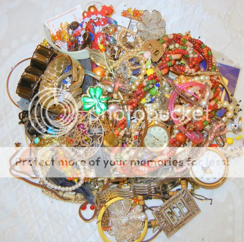 3Lbs 5oz Grab Bag Vintage Craft Jewelry lot  