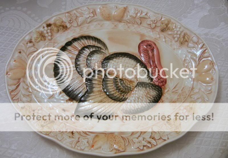 Vintage Caldor Thanksgiving Turkey Platter Japan  