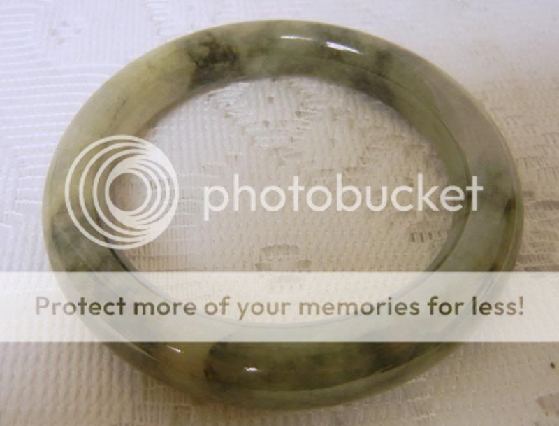   Chinese Semi Translucent GRADE A Jadeite Jade Bangle Bracelet Rare