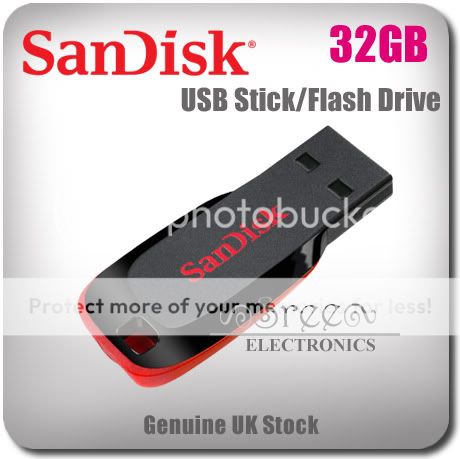 SanDisk 32GB Cruzer USB Flash Drive USB Stick for Car Stereo New SEALED