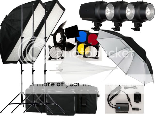 540w Studio Flash Lighting set 3x180w Light Kit Earthed