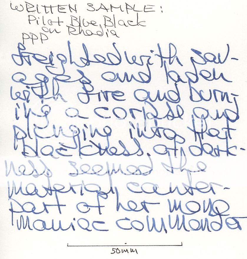 Pilot Blue - Black - Ink Reviews - The Fountain Pen Network