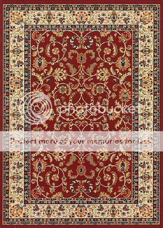 CLASSIC CLARET RED FLORAL TRADITIONAL 10x13 AREA RUG  